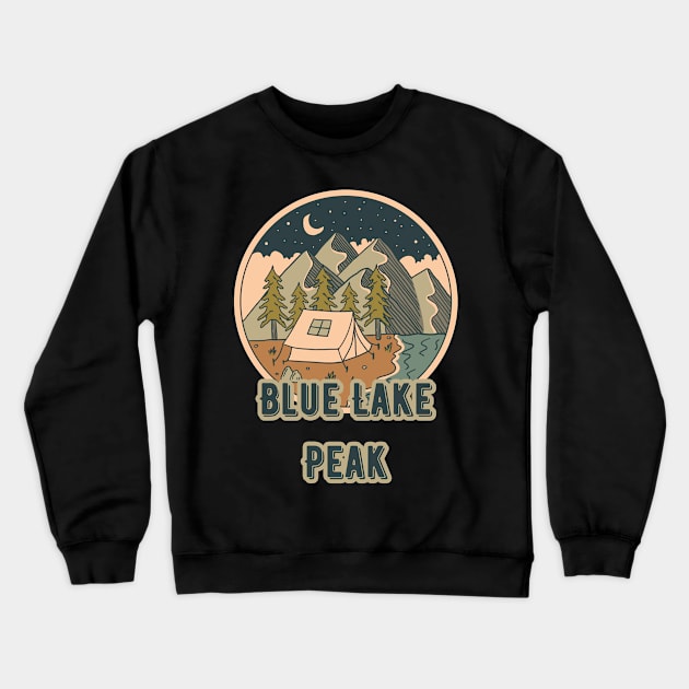 Blue Lake Peak Crewneck Sweatshirt by Canada Cities